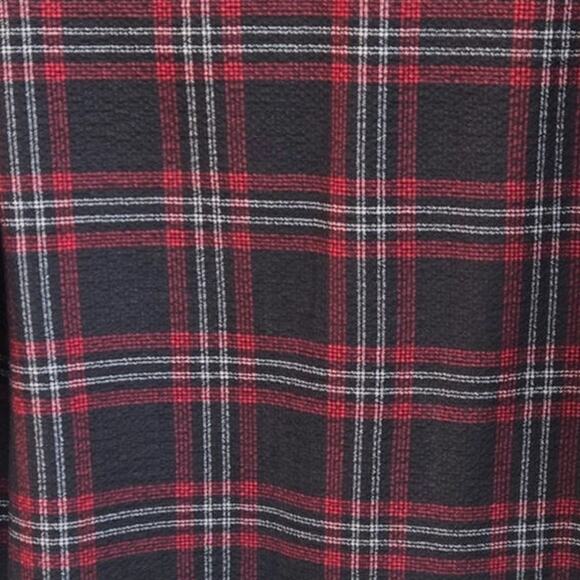 The Kooples Classic Red Plaid Long Sleeve Wool Blend Button Shacket size Small - Picture 10 of 15